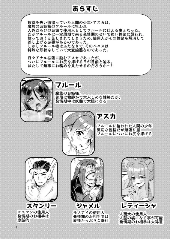 [Letitia no Ohirune (Chifuyu)] Mazoku Hime Fleur no Hatsujouki 4 [Digital]_003