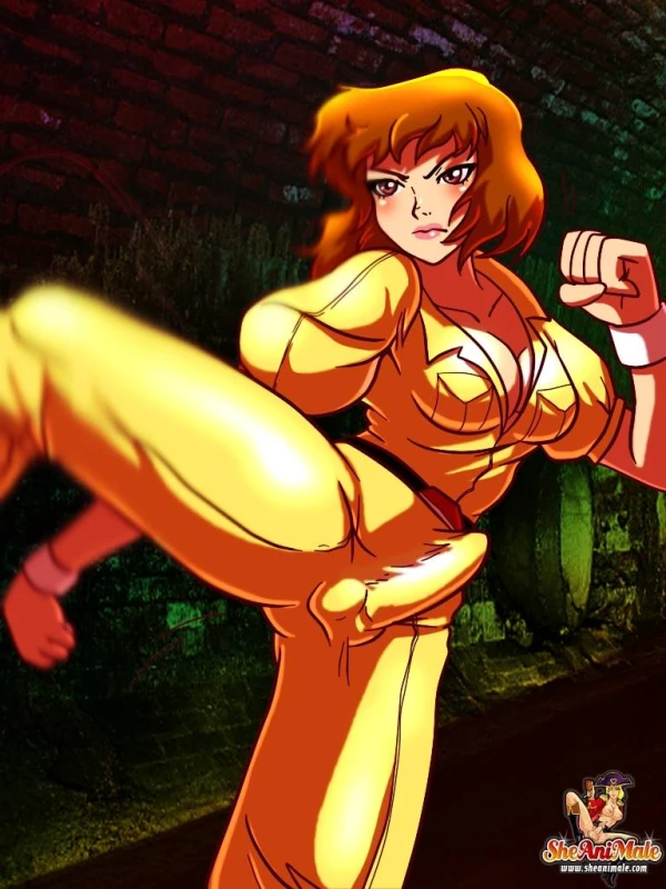 april o'neil+leonardo