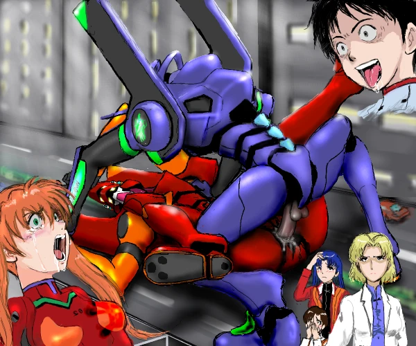 asuka langley sohryu+eva 01+eva 02+maya ibuki+misato katsuragi+ritsuko akagi+shinji ikari