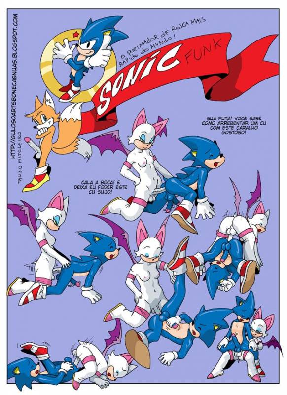 rouge the bat+sonic the hedgehog+tails