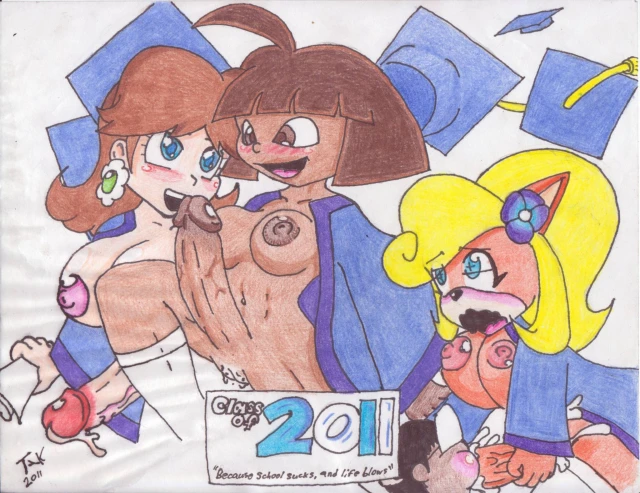 coco bandicoot+dora marquez+princess daisy