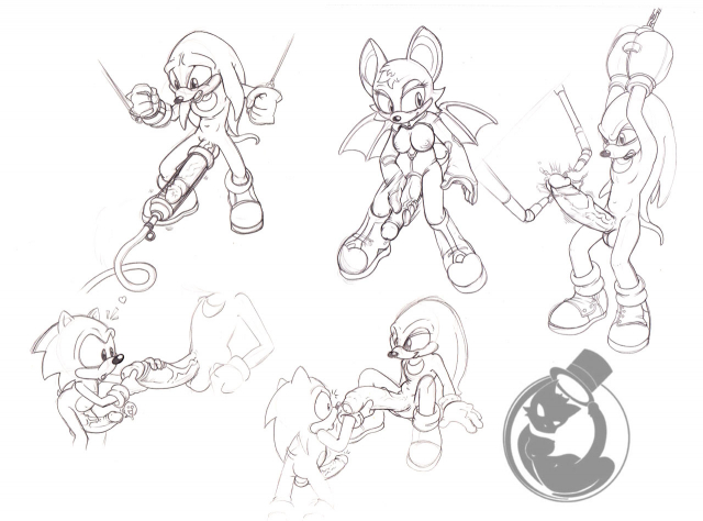 knuckles the echidna+rouge the bat+sonic the hedgehog