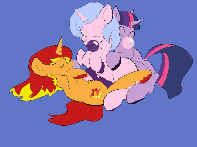 sunset shimmer+twilight sparkle (mlp)