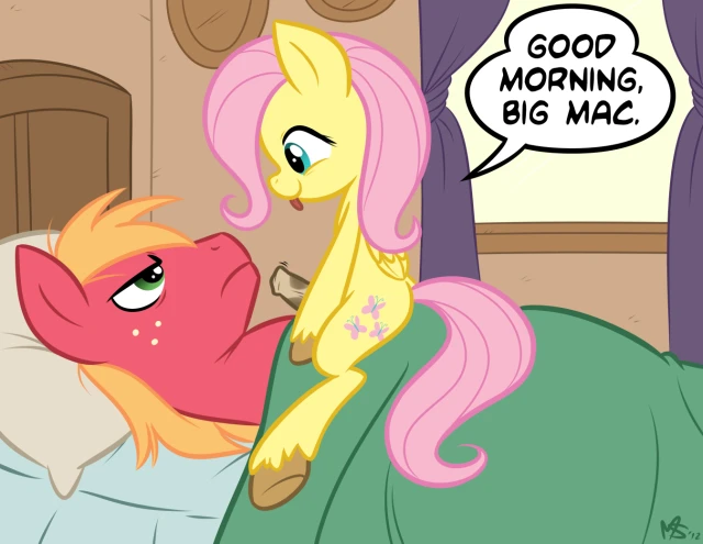 big macintosh+fluttershy (mlp)
