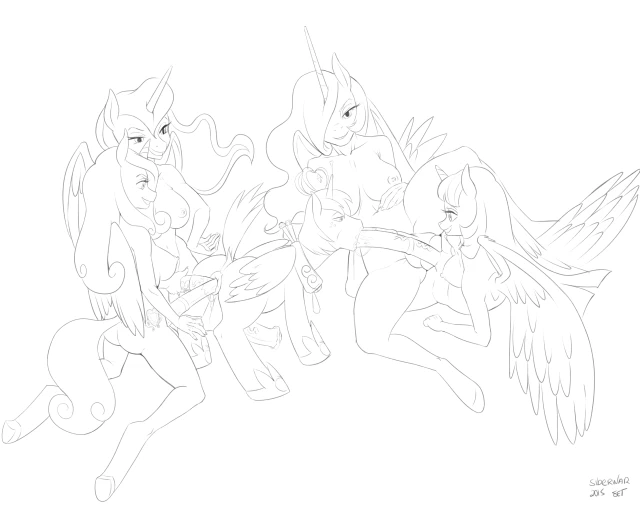 big macintosh (mlp)+princess cadance (mlp)+princess celestia (mlp)+princess luna (mlp)+twilight sparkle (mlp)