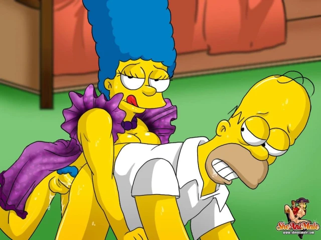homer simpson+marge simpson