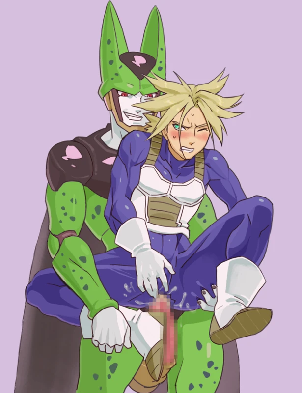 cell (dragon ball)+mirai trunks+trunks briefs