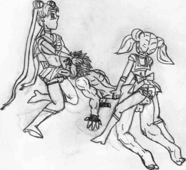 chibi usa+raze+sailor moon+usagi tsukino